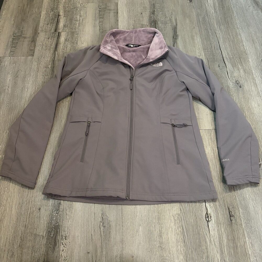 The North Face Women's Sz S Purple Shelbe Raschel Fleece Lined Windwall Jacket